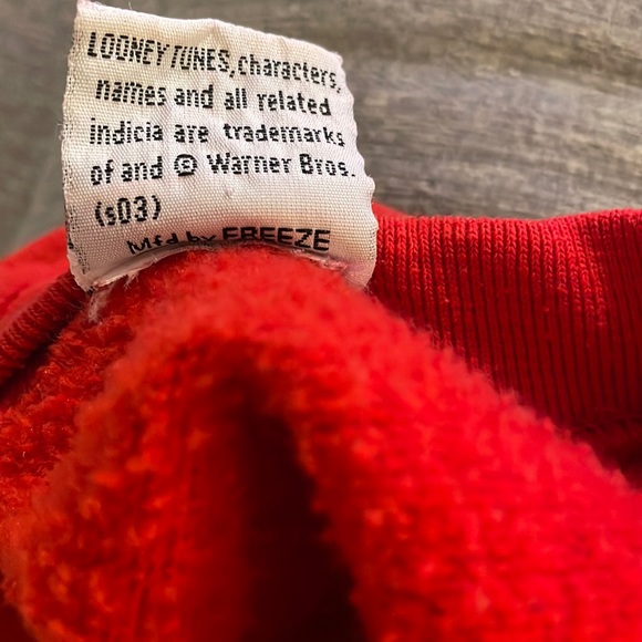 Vintage Looney Tunes Tweety Bird Christmas Holiday Oversized Crewneck - Picture 8 of 10